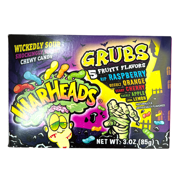 Warheads Grubs 5 Flavour Candy Box 85g