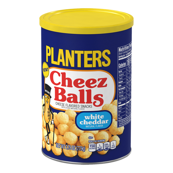 Planters Cheez Balls White Cheddar Cheese Flavoured Snacks 77.9g
