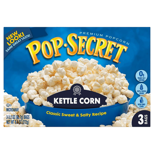 Pop Secret Kettle Corn Microwave Popcorn 272g 3 x 90g