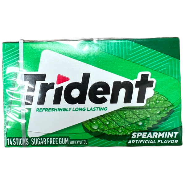 Trident Spearmint Sugar Free Gum 14 Sticks