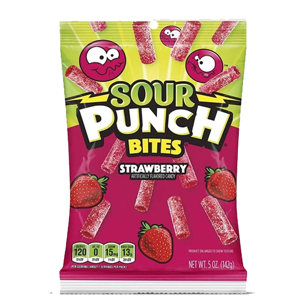 Sour Punch Bites Strawberry Flavoured Candy 142g