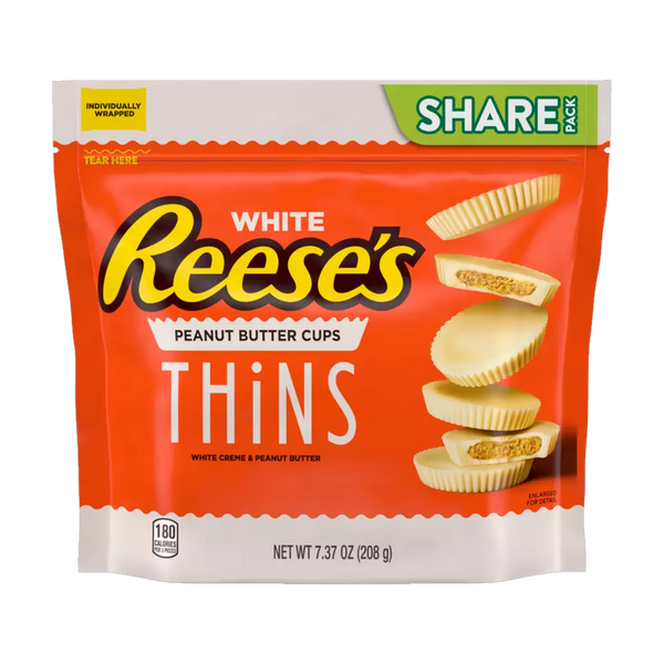 Reese's Thins White Peanut Butter Cup Bag 208g