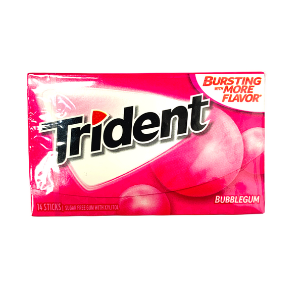 Trident Bubblegum Sugar Free Gum 14 Sticks (Best Before Date 25/01/2025)