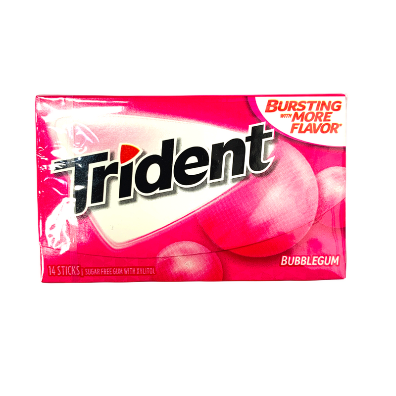Trident Bubblegum Sugar Free Gum 14 Sticks (Best Before Date 25/01/2025)