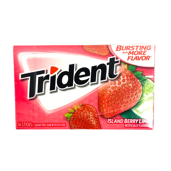 Trident Island Berry Lime Sugar Free Gum 14 Sticks