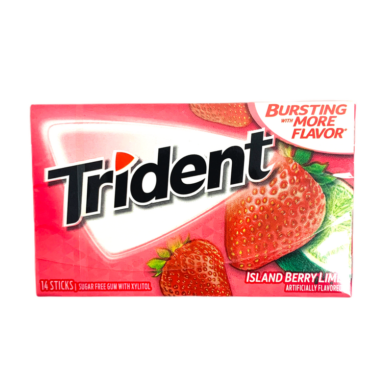 Trident Island Berry Lime Sugar Free Gum 14 Sticks (Best Before Date 03/01/2025)