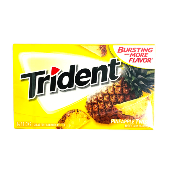 Trident Pineapple Twist Sugar Free Gum 14 Sticks (Best Before Date 29/09/2023)