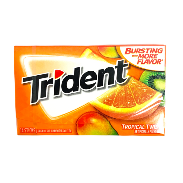 Trident Tropical Twist Sugar Free Gum 14 Sticks