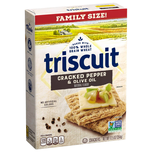 Nabisco Triscuit Cracked Pepper & Olive Oil Crackers 354g