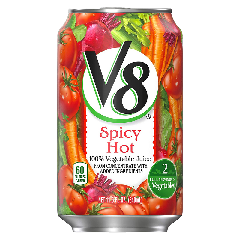 V8 Spicy Hot 100% Vegetable Juice 340ml (Pack of 6)