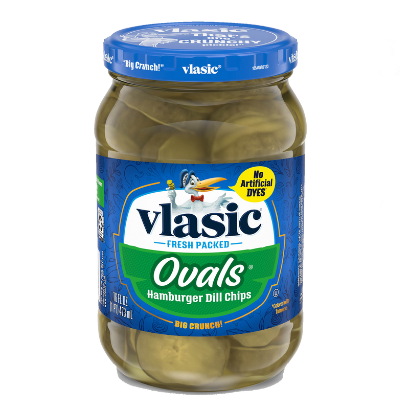 Vlasic Ovals Hamburger Dill Chips Pickle 473ml