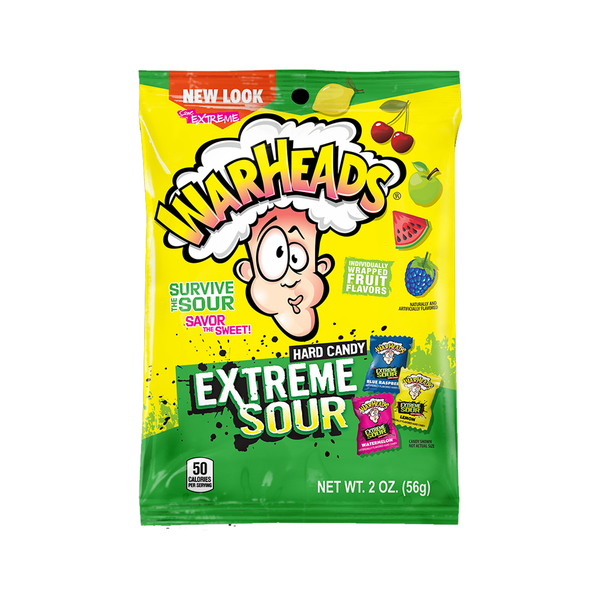Warheads Extreme Sour Hard Candy Bag 56g