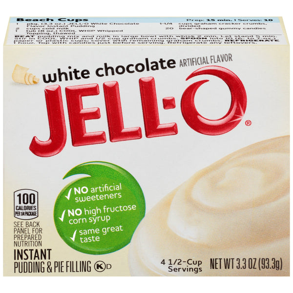 Jell-O White Chocolate Instant Pudding & Pie Filling 96g (Best Before Date 16/02/2024)