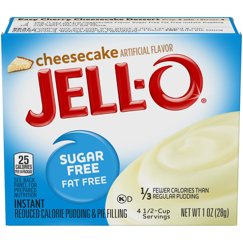 Jell-O Instant Sugar Free Fat Free Cheesecake Pudding & Pie Filling 28g