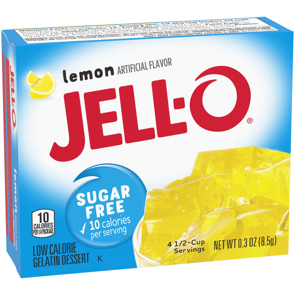 Jell-O Sugar Free Lemon Low Calorie Gelatin Dessert Mix 8.5g (Best Before Date 24/04/2024)