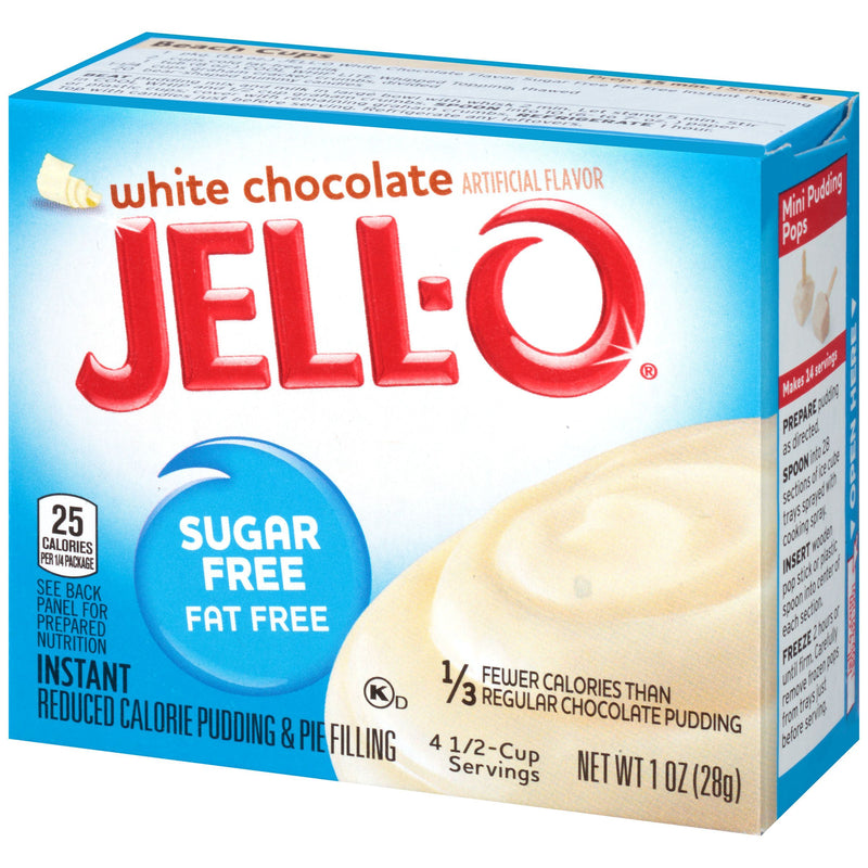 Jell-O Instant Sugar Free Fat Free White Chocolate Pudding & Pie Filling 28g