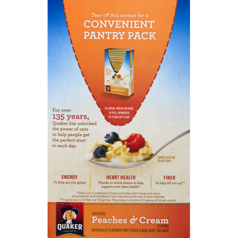 Quaker Instant Oatmeal Peaches & Creme 240g (Best Before Date 29/12/2024)