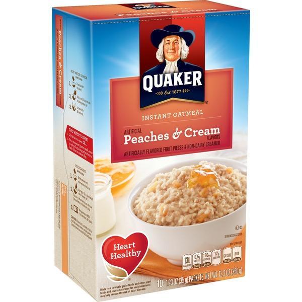 Quaker Instant Oatmeal Peaches & Creme 240g (Best Before Date 29/12/2024)