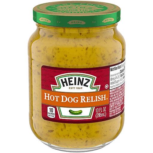 Heinz Hot Dog Relish 296ml-Glass Jar
