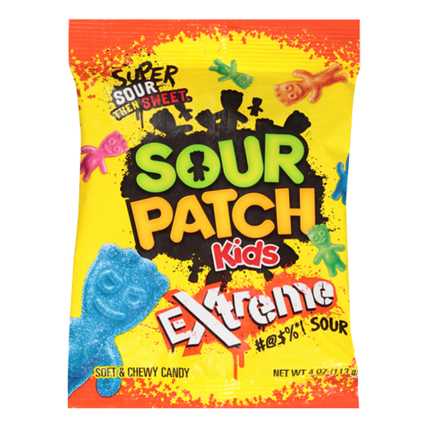 Sour Patch Kids Extreme Sour Soft & Chewy Candy Bags 113g