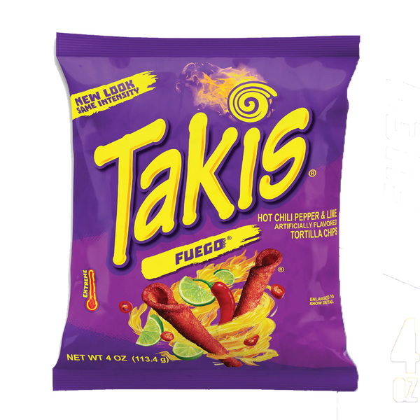 Takis Fuego Hot Chilli Pepper & Lime Tortilla Chips 113.4g