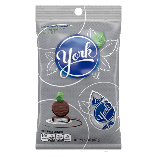 York Dark Chocolate Covered Peppermint Patties 136g