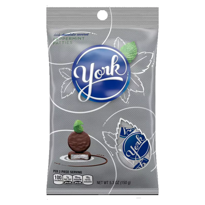 York Dark Chocolate Covered Peppermint Patties 136g